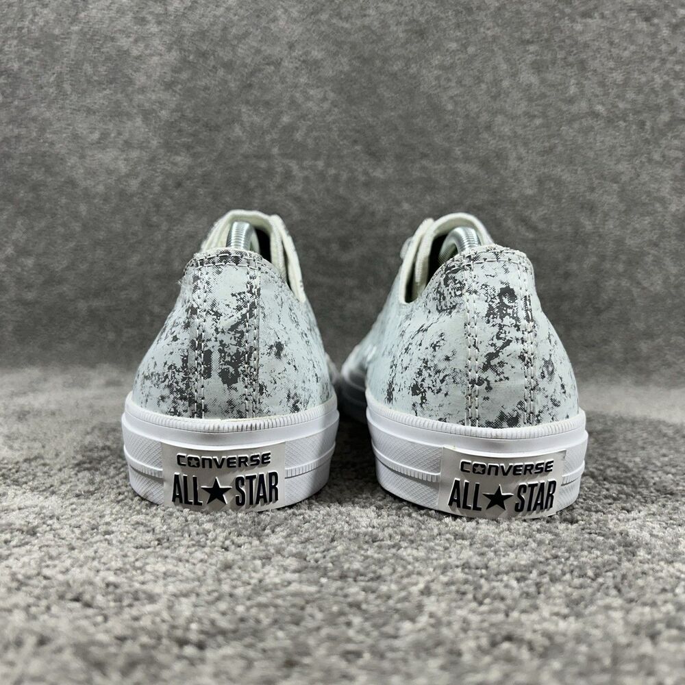 Converse Chuck Taylor II 154890C Mens Sz 11 Reflective White Silver Skate Shoes - Picture 7 of 13